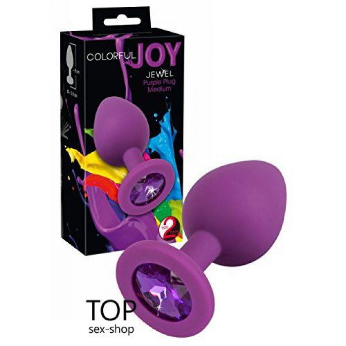 Colorful Joy Jewel Purple Plug Medium