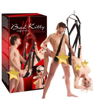 Bad Kitty love-swing + blindfold and whip