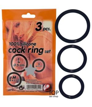 Набор эрекционных колец 100% Silicone Cock Ring Set