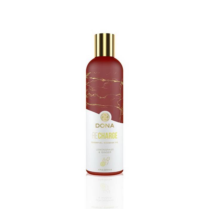 DONA Recharge Lemongrass & Ginger Essential Massage Oil