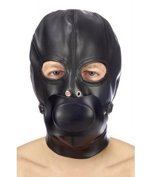 Fetish Tentation BDSM hood in leatherette with removable gag