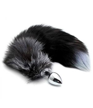 Alive Black And White Fox Tail