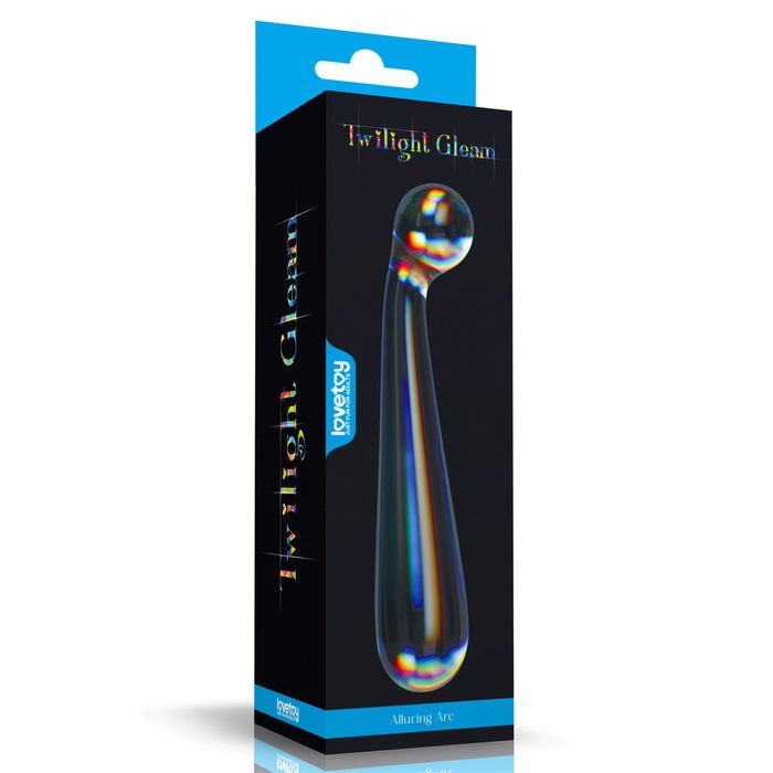 Lovetoy Twilight Gleam Glass Dildo- Alluring Arc