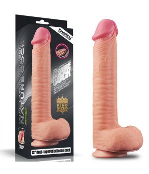 Lovetoy Dual Layered Platinum Silicone Cock 12" (LV411013)
