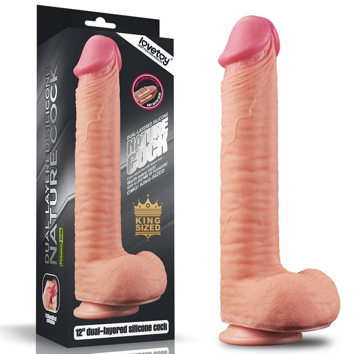 Lovetoy Dual Layered Platinum Silicone Cock 12" (LV411013)