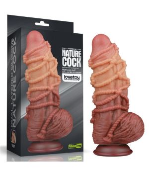 Lovetoy Dual layered Platinum Silicone Cock with Rope 9.5'' (LV411071)