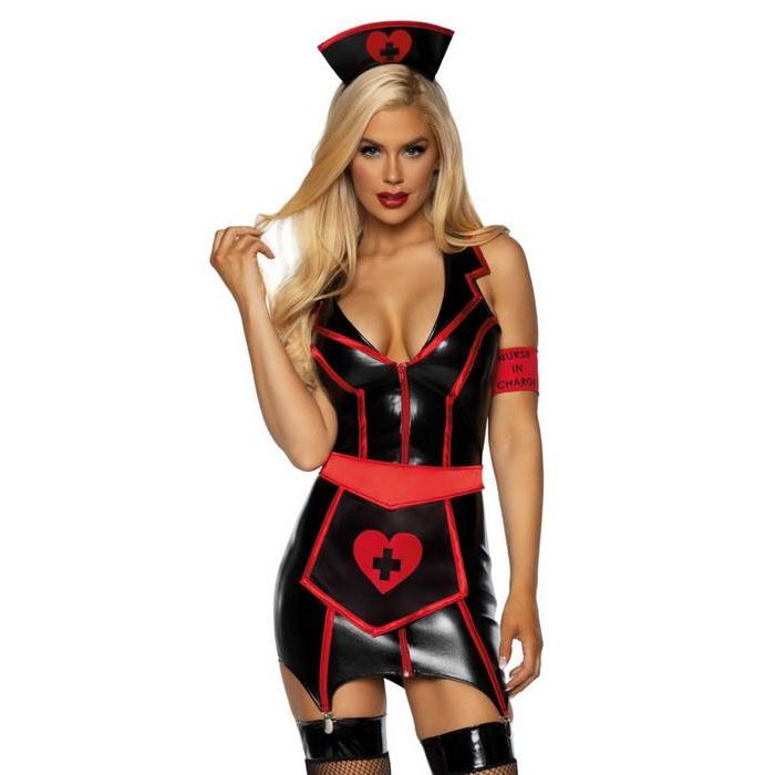 Leg Avenue Vinyl Naughty Nurse
