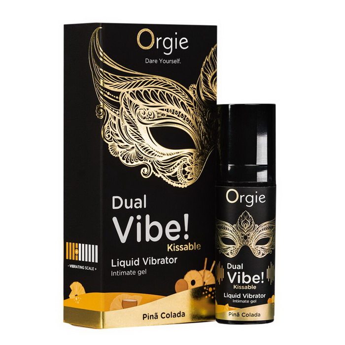Orgie Dual Vibe! Pina Colada Kissable Liquid Vibrator