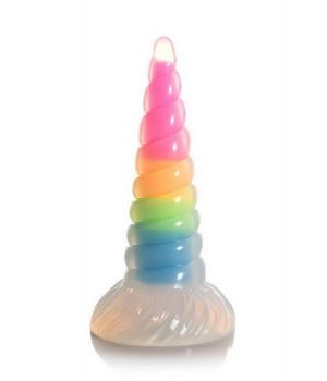 Creature Cocks Luminescent Rainbow Silicone Dildo