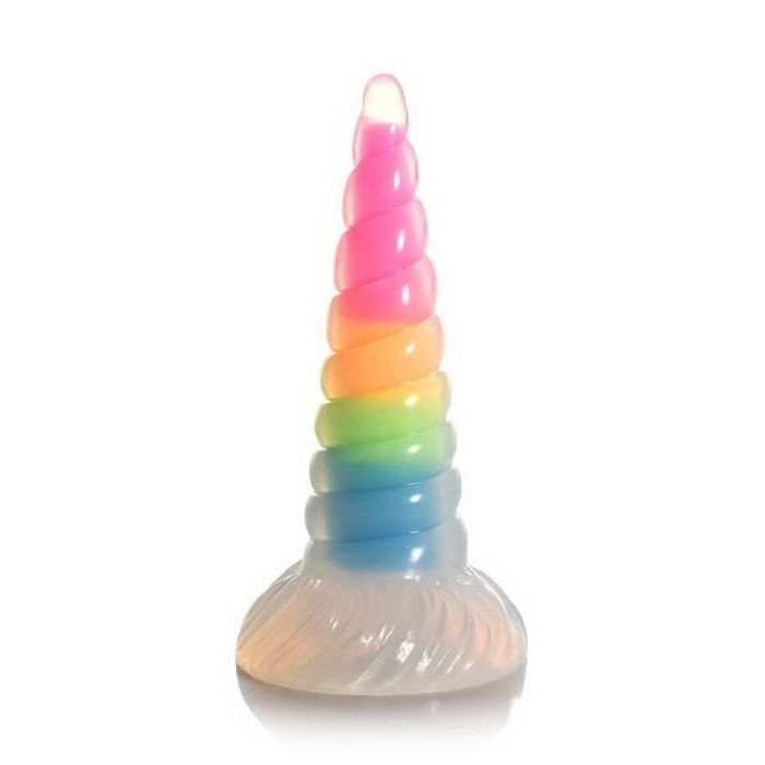 Creature Cocks Luminescent Rainbow Silicone Dildo