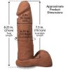 Doc Johnson The Realistic Cock ULTRASKYN 8 Inch with Balls — фото 6