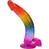 Doc Johnson Crystal Jellies 9.5 Inch Dildo Rainbow — фото 6