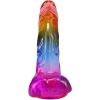 Doc Johnson Crystal Jellies 9.5 Inch Dildo Rainbow — фото 5