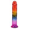 Doc Johnson Crystal Jellies 8.5 Inch Сlassic Dong Rainbow — фото 1