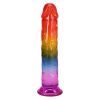 Doc Johnson Crystal Jellies 8.5 Inch Сlassic Dong Rainbow — фото 3