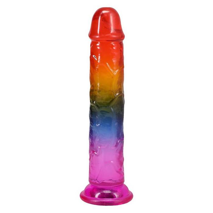 Doc Johnson Crystal Jellies 7.5 Inch Dong Rainbow