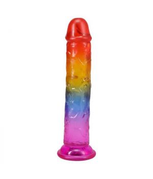 Doc Johnson Crystal Jellies 7 Inch Сlassic Dong Rainbow