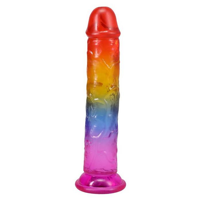 Doc Johnson Crystal Jellies 7 Inch Сlassic Dong Rainbow