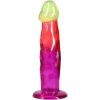 Doc Johnson Crystal Jellies 7.5 Inch Classic Dong Rainbow — фото 1
