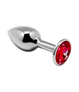Металлическая анальная пробка с кристаллом Alive Mini Metal Butt Plug Red
