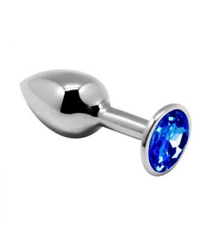 Металлическая анальная пробка с кристаллом Alive Mini Metal Butt Plug Blue