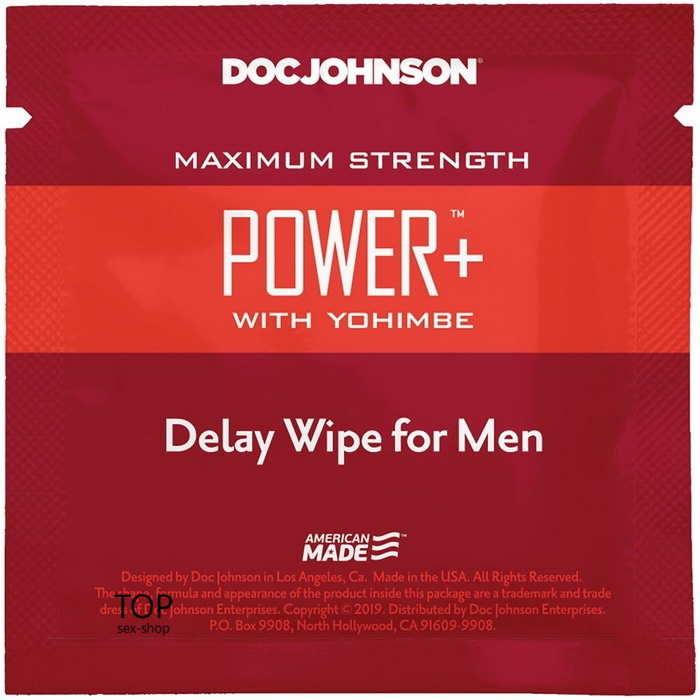 Doc Johnson Power+ Delay Wipe For Men