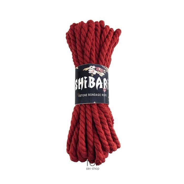 Бавовняна мотузка для Шибарі 8 м червона Feral Feelings Shibari Rope