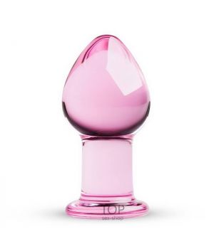 Розовая анальная пробка из стекла Gildo Pink Glass Buttplug No. 26