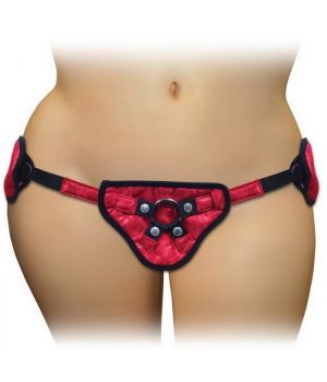 Sportsheets Plus Red Lace w/Satin Corsette Strap On