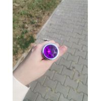 Металева анальна пробка з фіолетовим кристалом Lovetoy Металева анальна пробка з фіолетовим кристалом Lovetoy