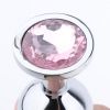 Металлическая анальная пробка с розовым кристаллом Lovetoy S — фото N4