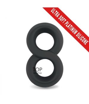 Двойное эрекционное кольцо Lovetoy Ultra Soft Platinum Cure Silicone Cockring (LV1455)