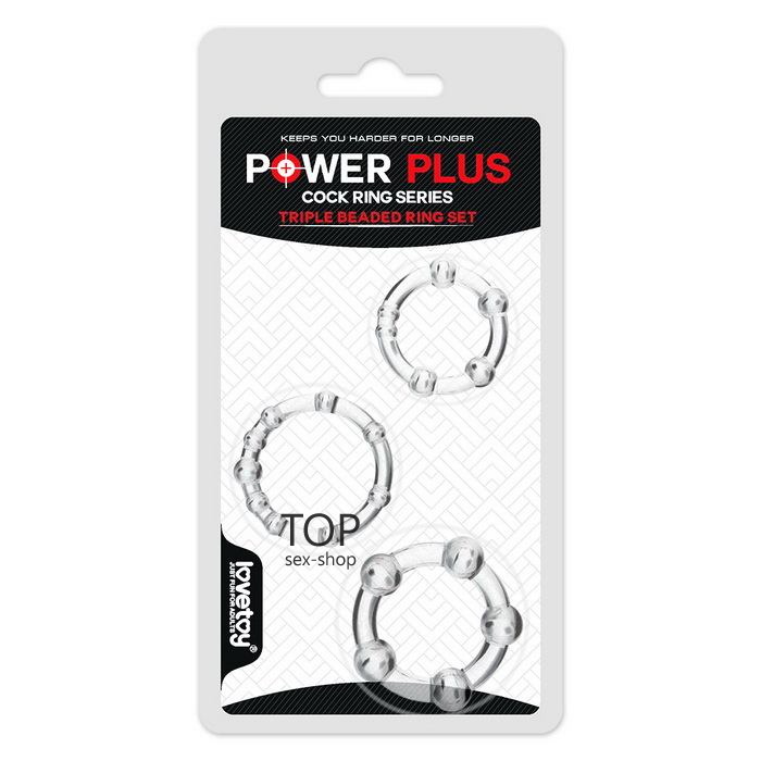 Lovetoy Power Plus Triple Beaded Ring Set