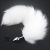 Анальная пробка с белым хвостом 41 см Lovetoy — фото N5